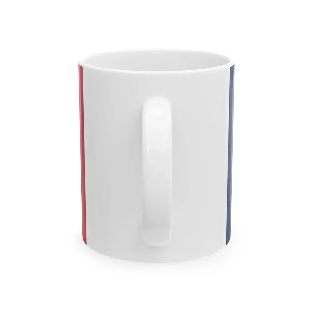 Flag of Adams County Iowa Sesquicentennial (United States) White Coffee Mug - Go Mug Yourself