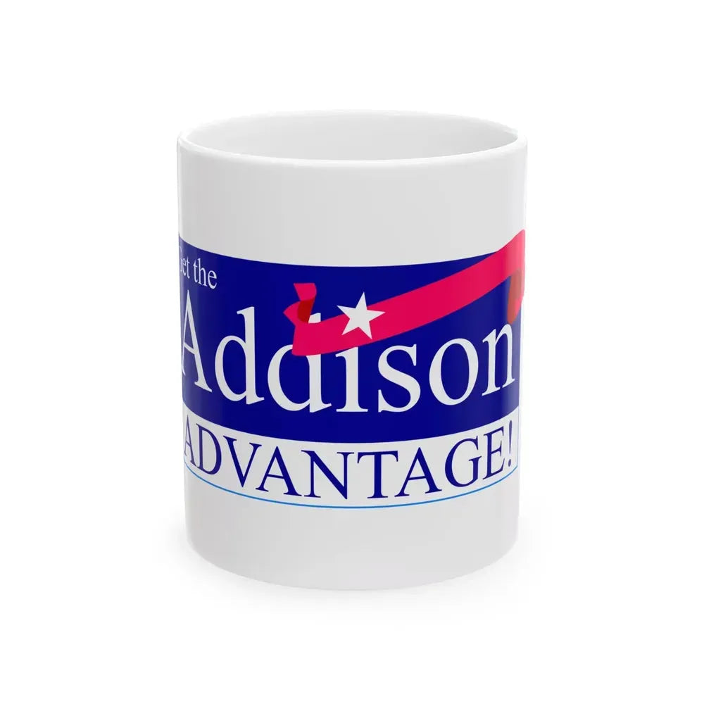 Flag of Addison Illinois (United States) White Coffee Mug 11oz - Go Mug Yourself