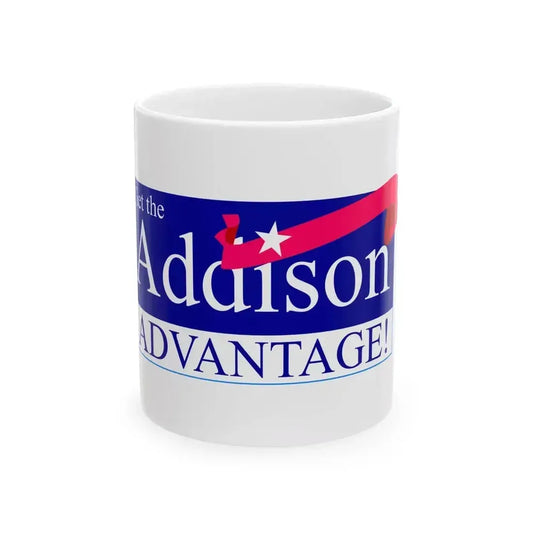 Flag of Addison Illinois (United States) White Coffee Mug 11oz - Go Mug Yourself