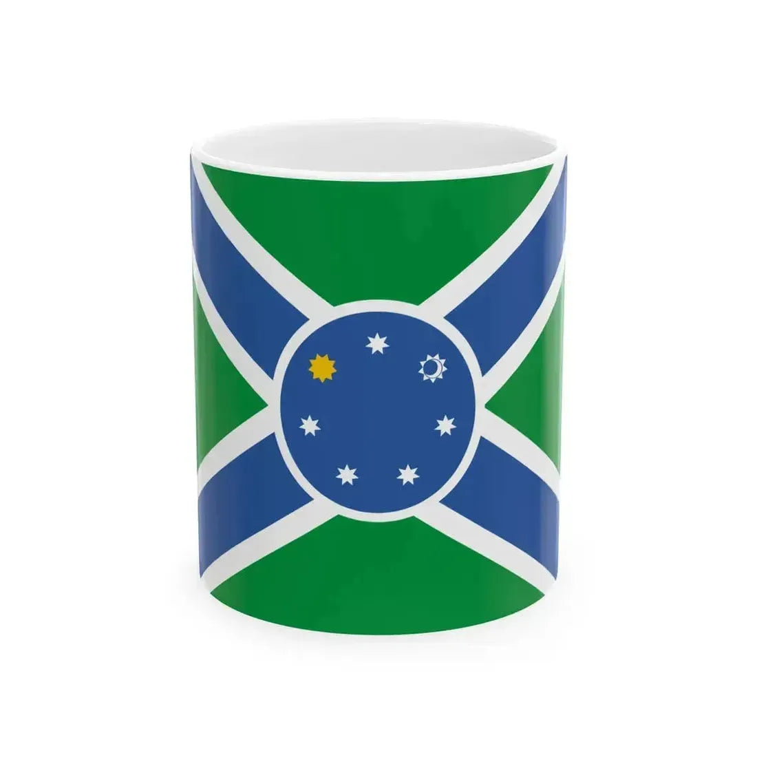 Flag of Adigeni Municipality (Georgia) White Coffee Mug 11oz - Go Mug Yourself