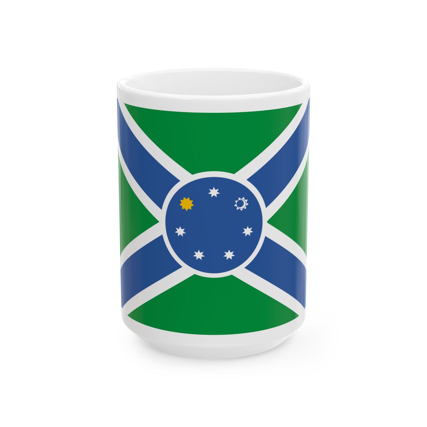 Flag of Adigeni Municipality (Georgia) White Coffee Mug-15oz-Go Mug Yourself