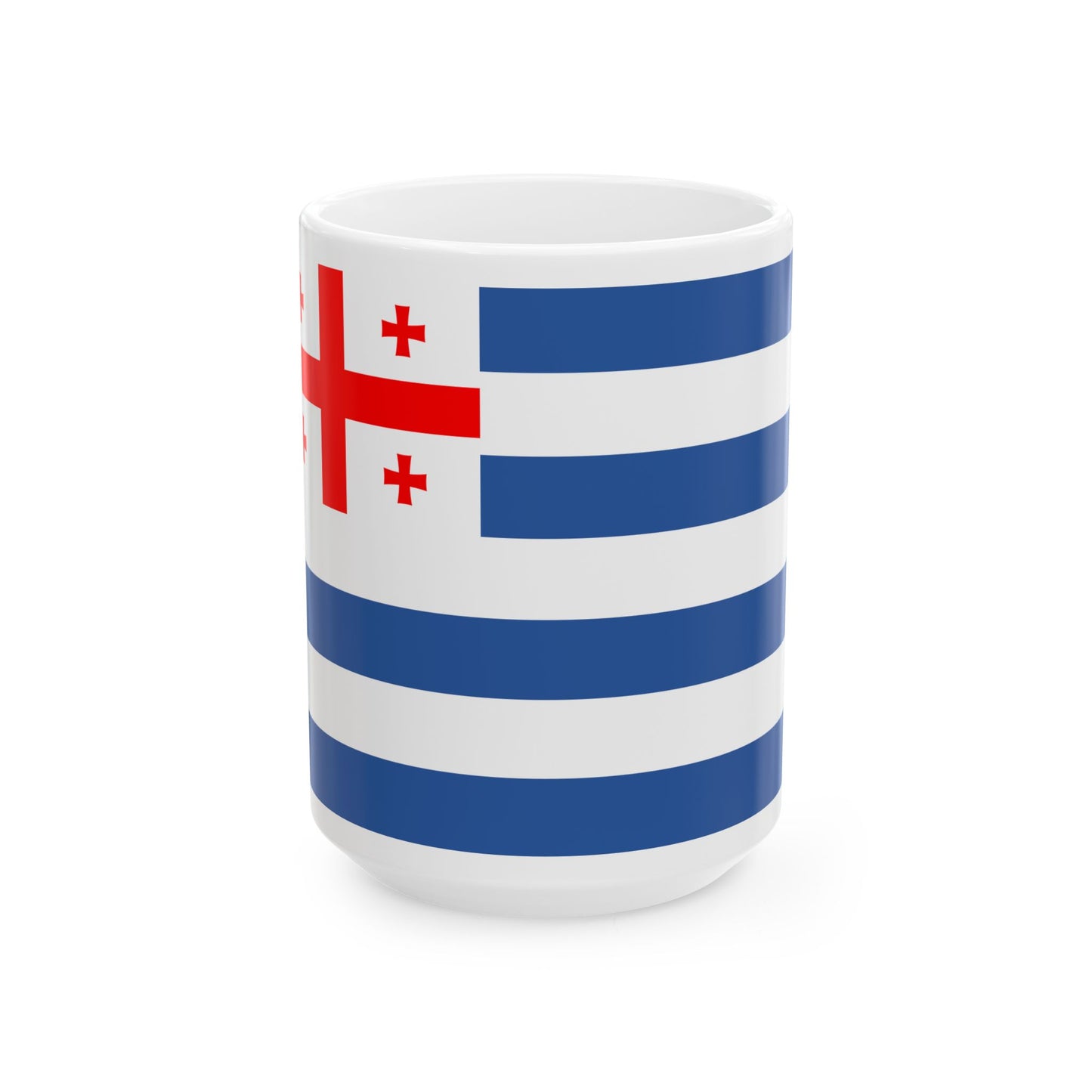 Flag of Adjara (Georgia) White Coffee Mug-15oz-Go Mug Yourself