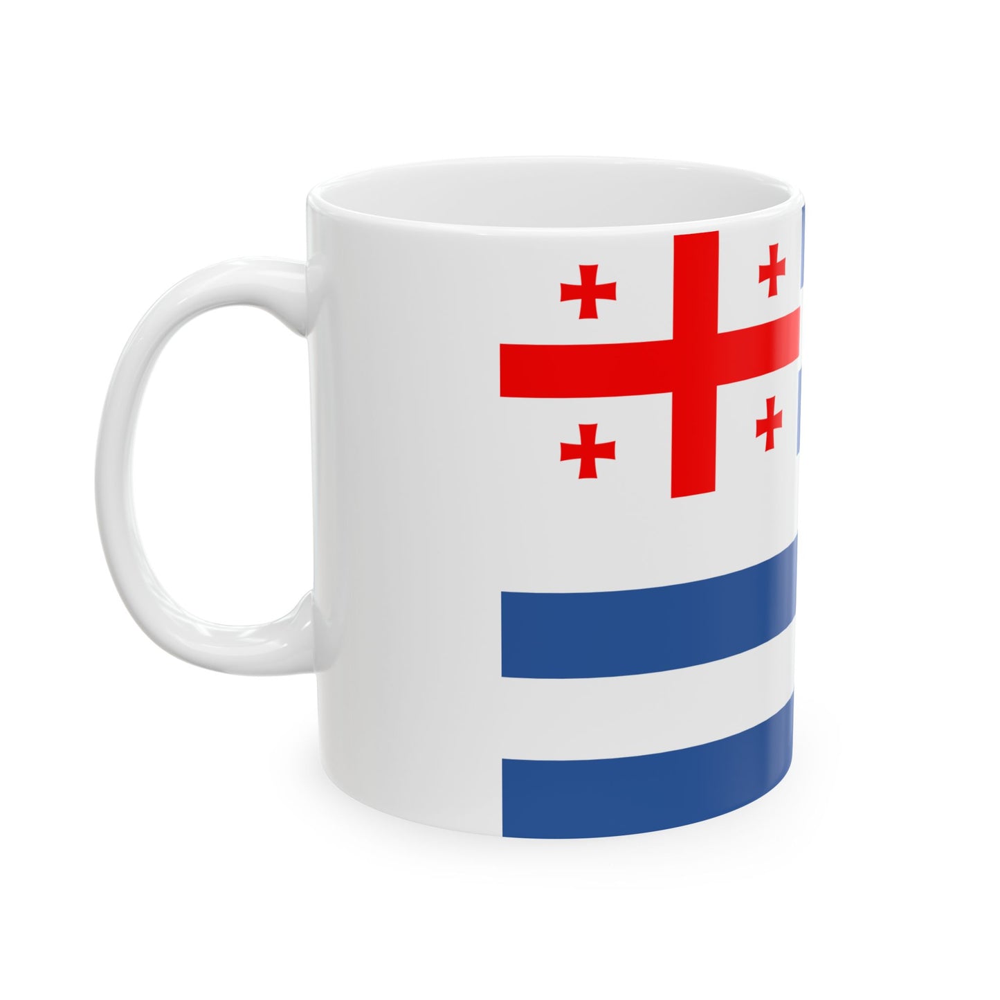Flag of Adjara (Georgia) White Coffee Mug-Go Mug Yourself