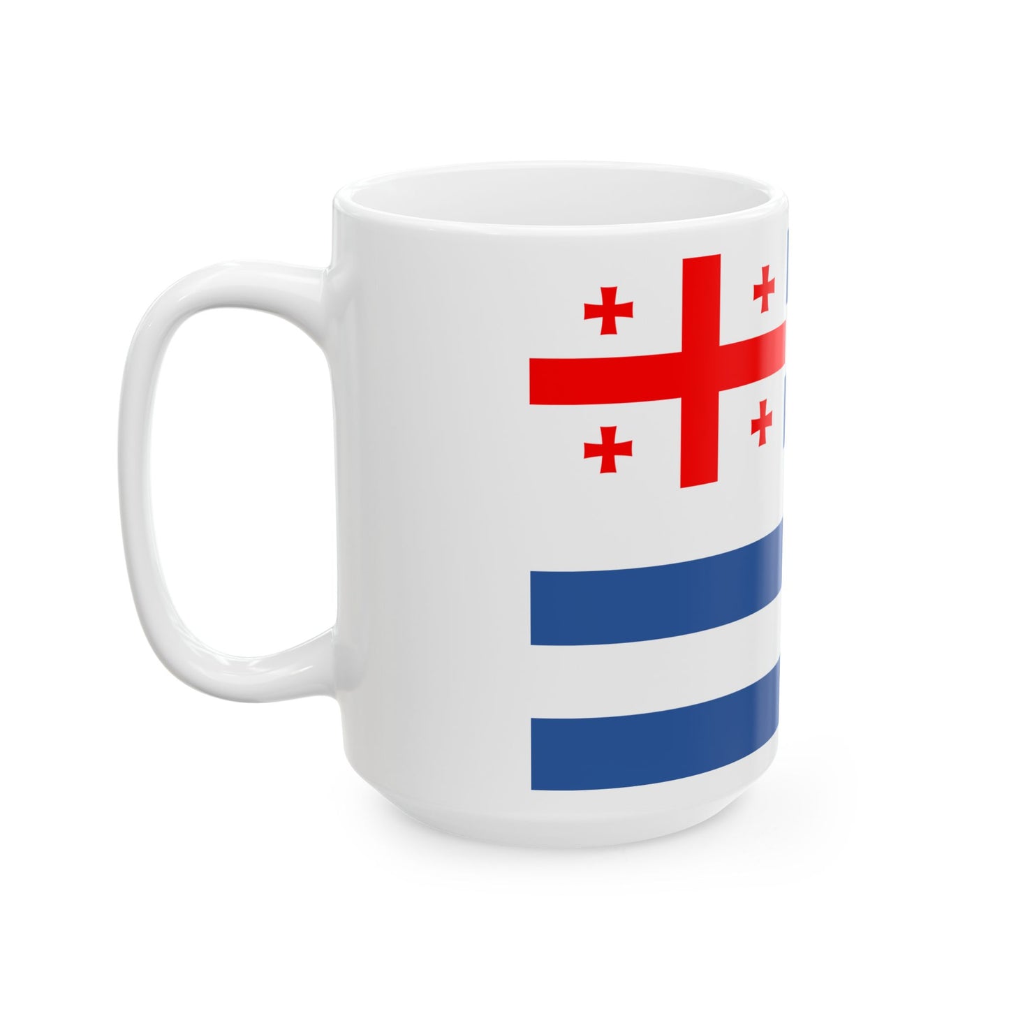 Flag of Adjara (Georgia) White Coffee Mug-Go Mug Yourself