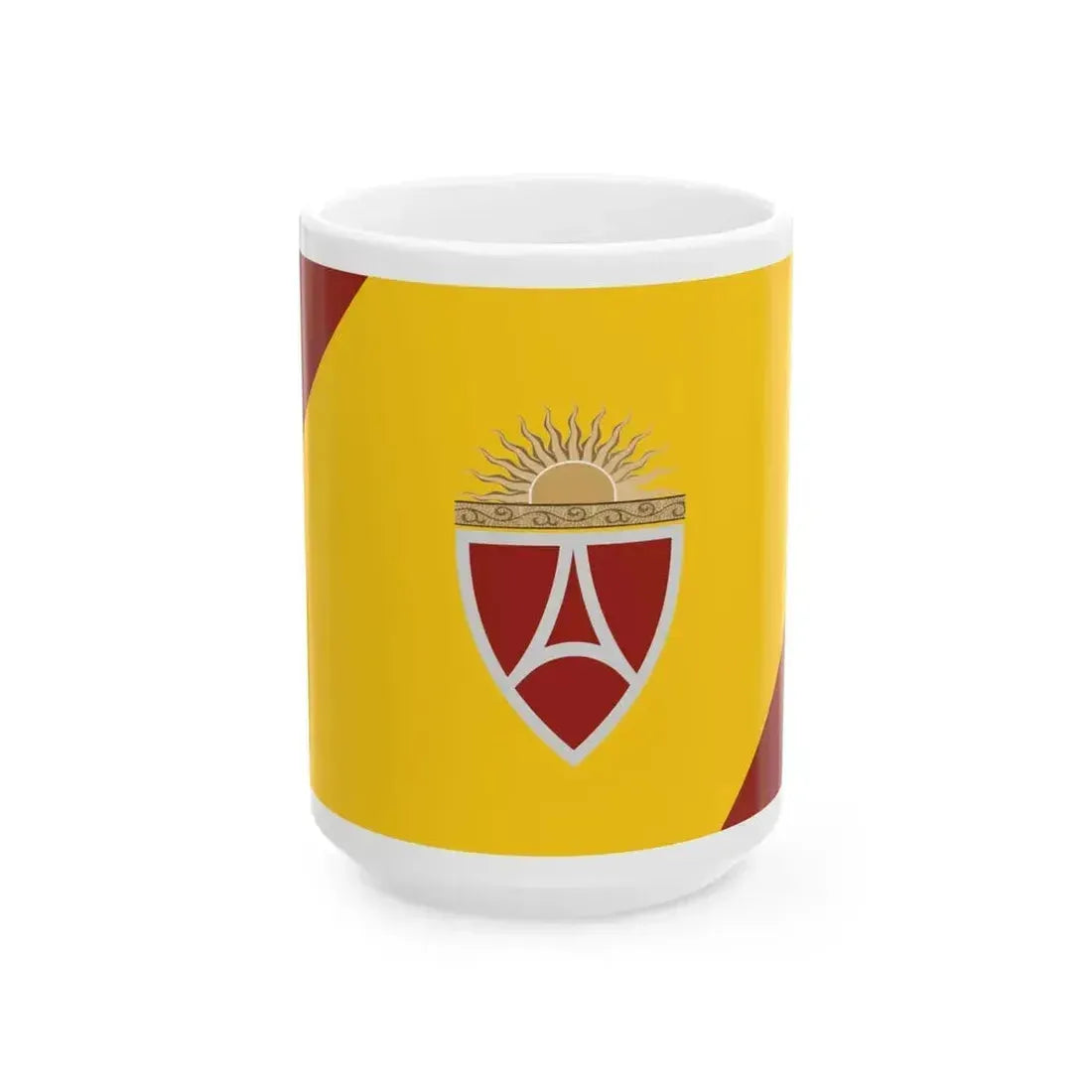 Flag of Aerodrom Municipality North Macedonia (North Macedonia) White Coffee Mug 15oz - Go Mug Yourself