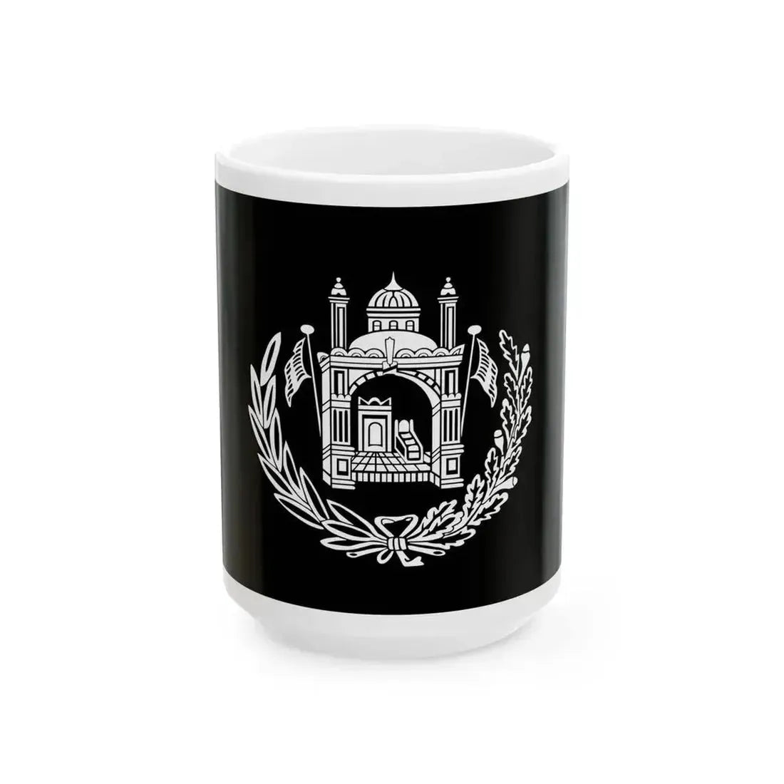 Flag of Afghanistan 1926-1928 (Afghanistan) White Coffee Mug 15oz - Go Mug Yourself