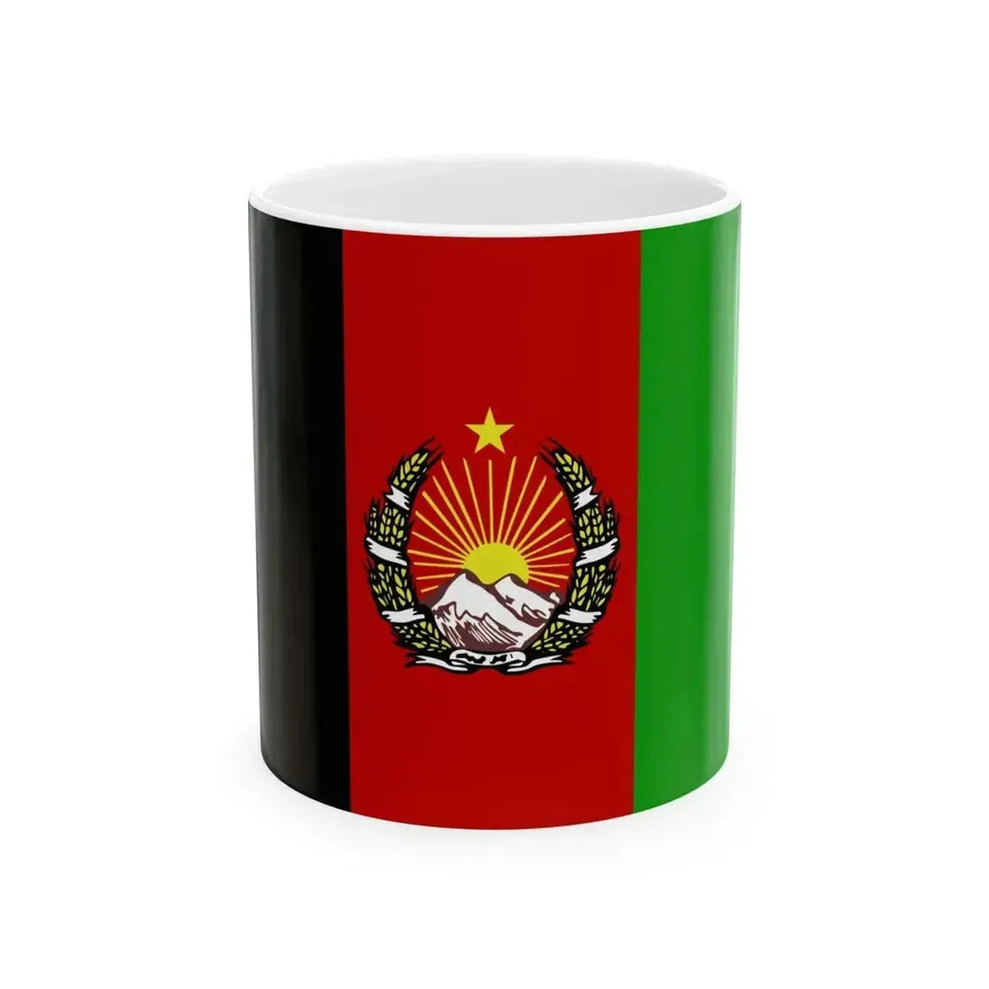Flag of Afghanistan 1928-1929 variant (Afghanistan) White Coffee Mug 11oz - Go Mug Yourself