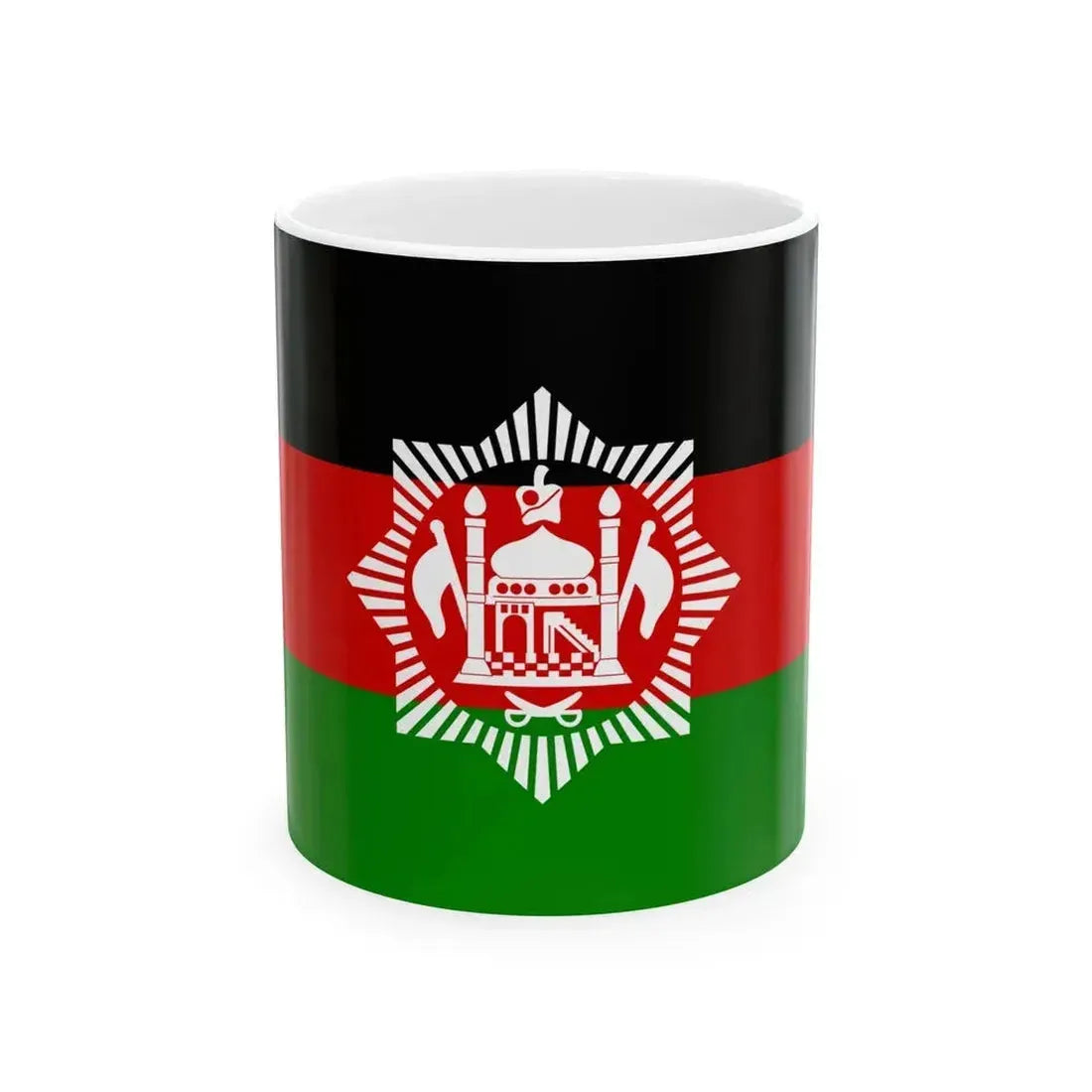 Flag of Afghanistan 1928 (Afghanistan) White Coffee Mug 11oz - Go Mug Yourself