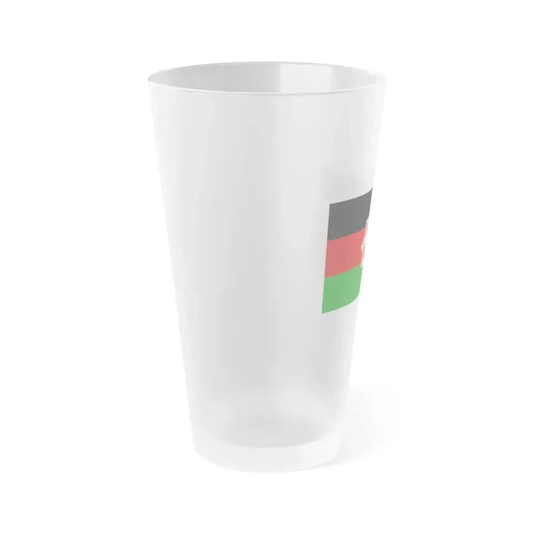 Flag of Afghanistan 1928 - Frosted Pint Glass 16oz - Go Mug Yourself