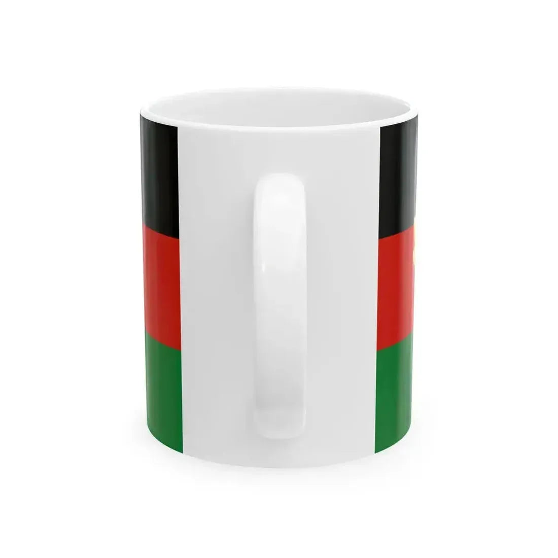 Flag of Afghanistan 1980-1987 (Afghanistan) White Coffee Mug - Go Mug Yourself