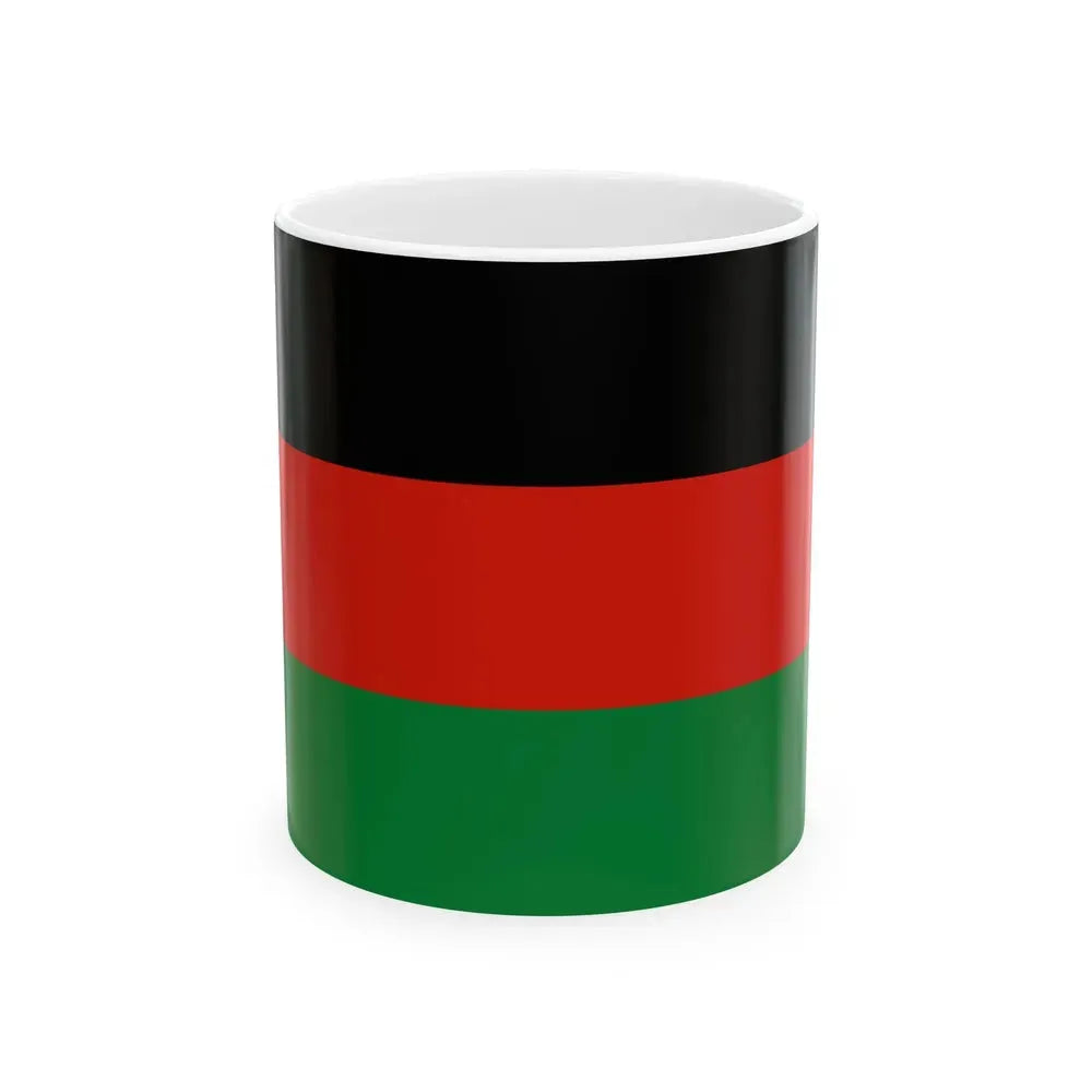 Flag of Afghanistan 1980-1992 Without Emblem (Afghanistan) White Coffee Mug 11oz - Go Mug Yourself