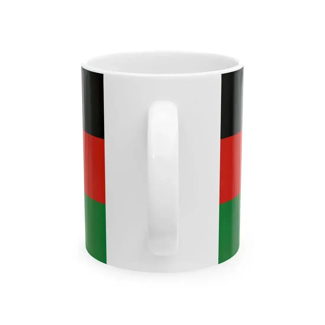 Flag of Afghanistan 1980-1992 Without Emblem (Afghanistan) White Coffee Mug - Go Mug Yourself