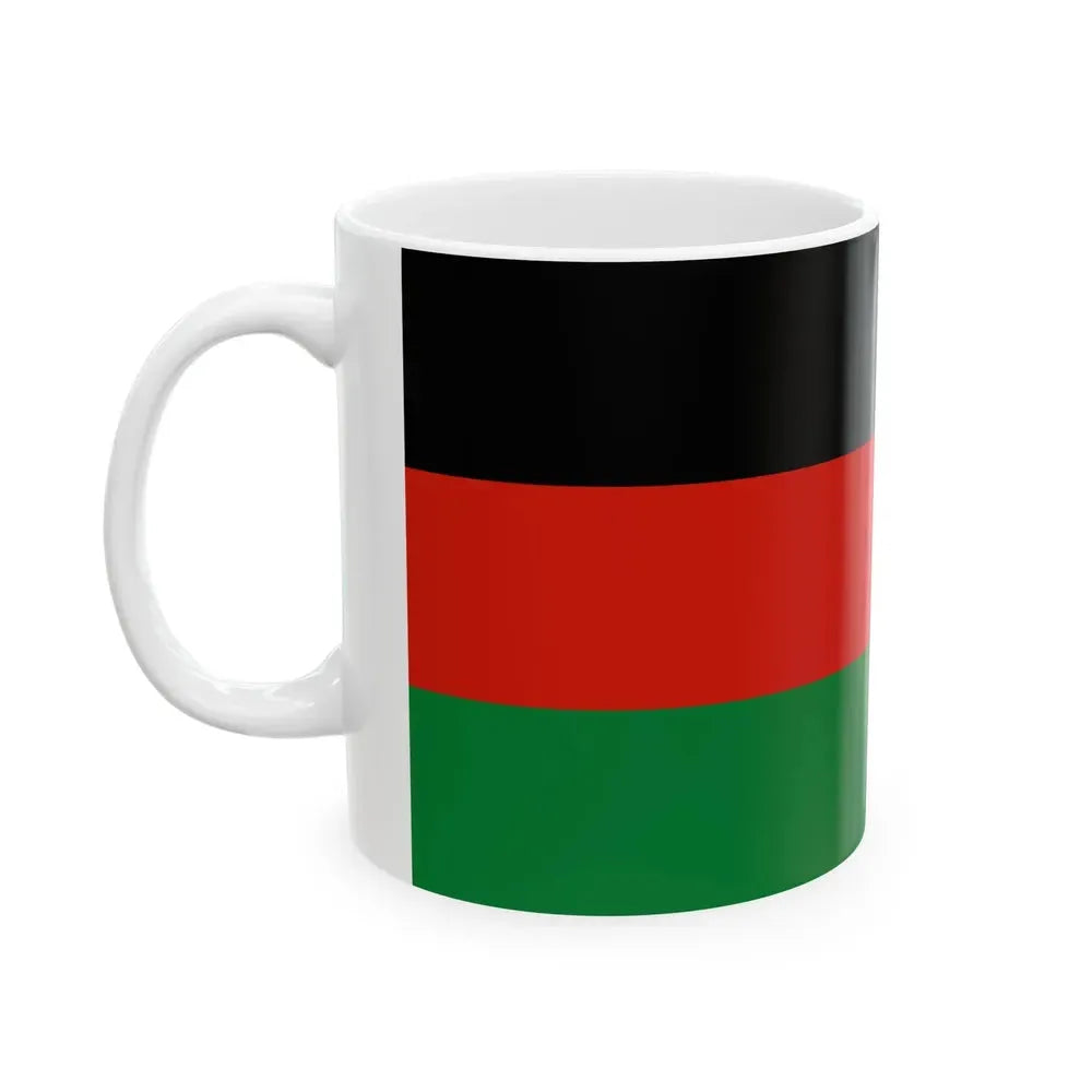 Flag of Afghanistan 1980-1992 Without Emblem (Afghanistan) White Coffee Mug - Go Mug Yourself