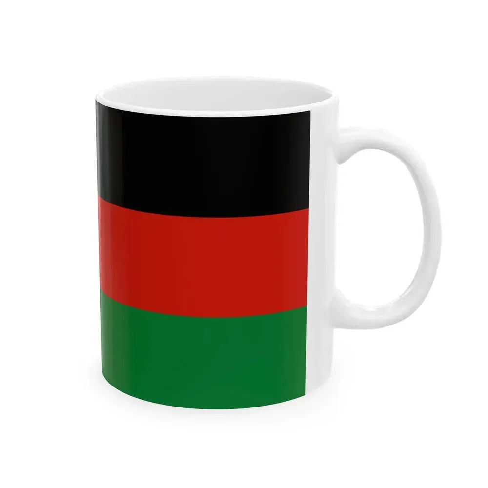 Flag of Afghanistan 1980-1992 Without Emblem (Afghanistan) White Coffee Mug - Go Mug Yourself