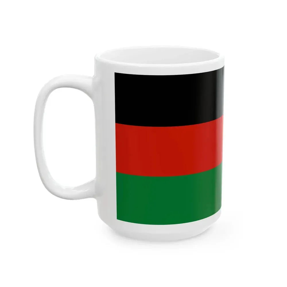 Flag of Afghanistan 1980-1992 Without Emblem (Afghanistan) White Coffee Mug - Go Mug Yourself
