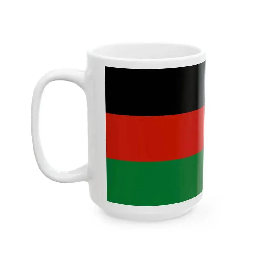Flag of Afghanistan 1980-1992 Without Emblem (Afghanistan) White Coffee Mug - Go Mug Yourself