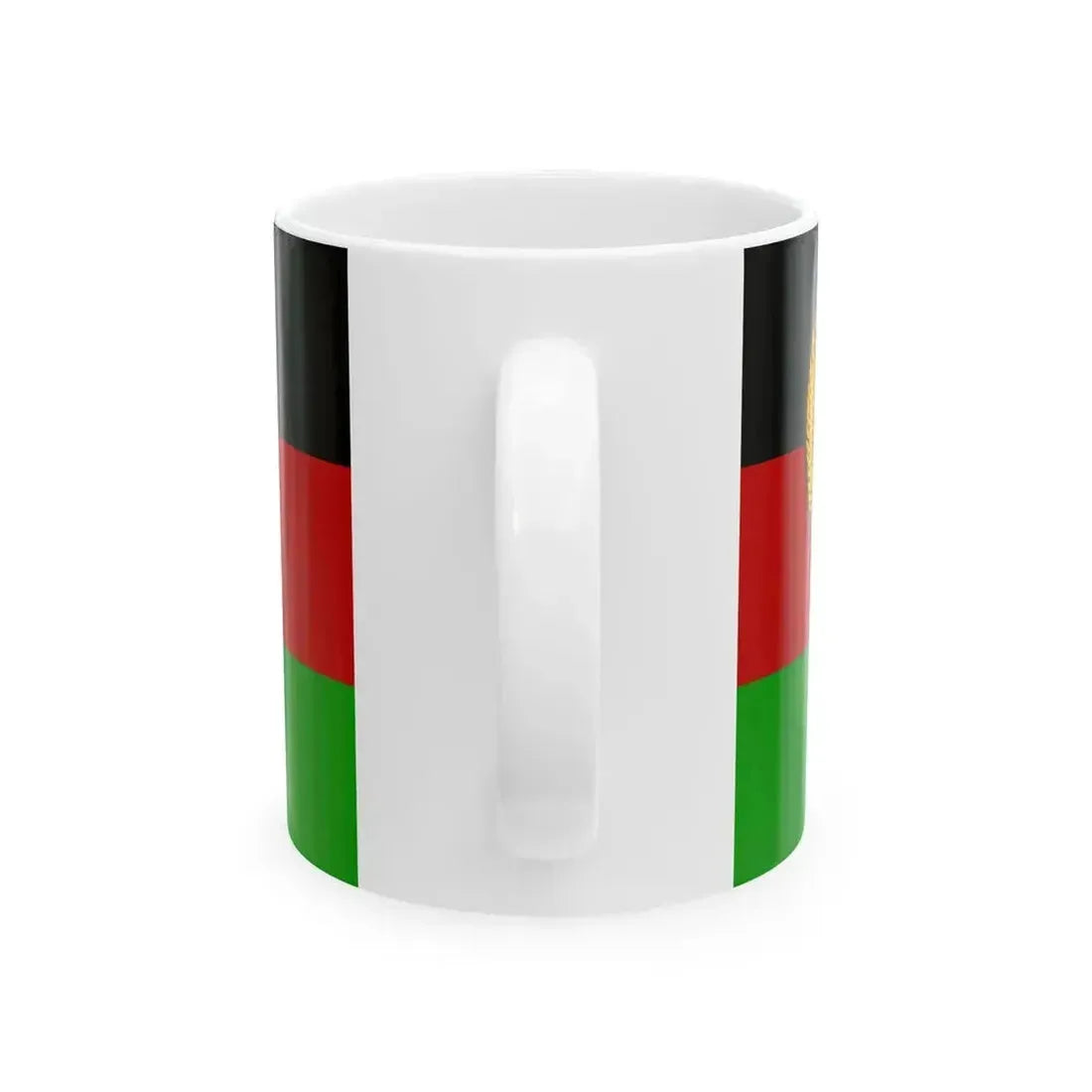 Flag of Afghanistan 1980 (Afghanistan) White Coffee Mug - Go Mug Yourself