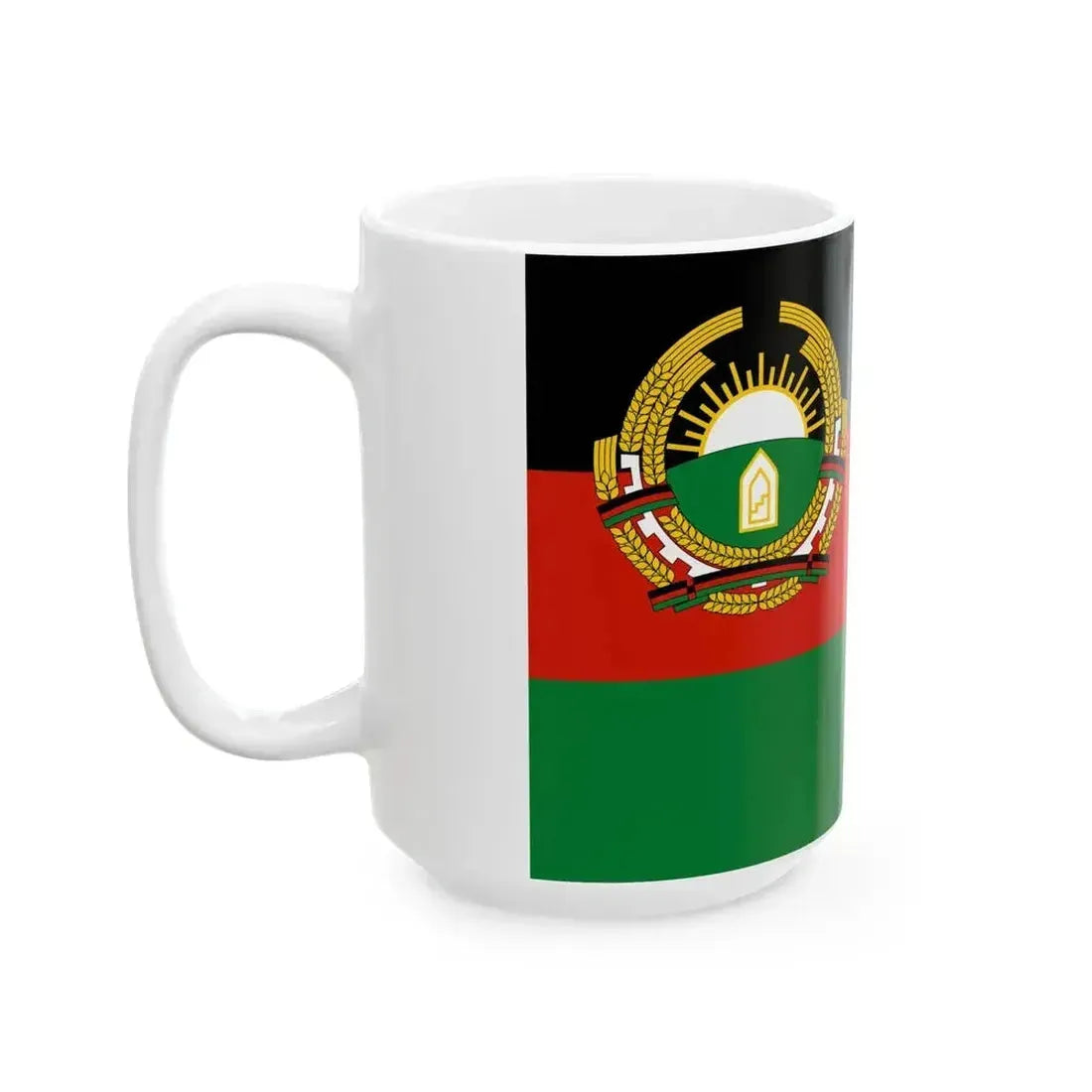 Flag of Afghanistan 1987-1992 3-2 (Afghanistan) White Coffee Mug - Go Mug Yourself