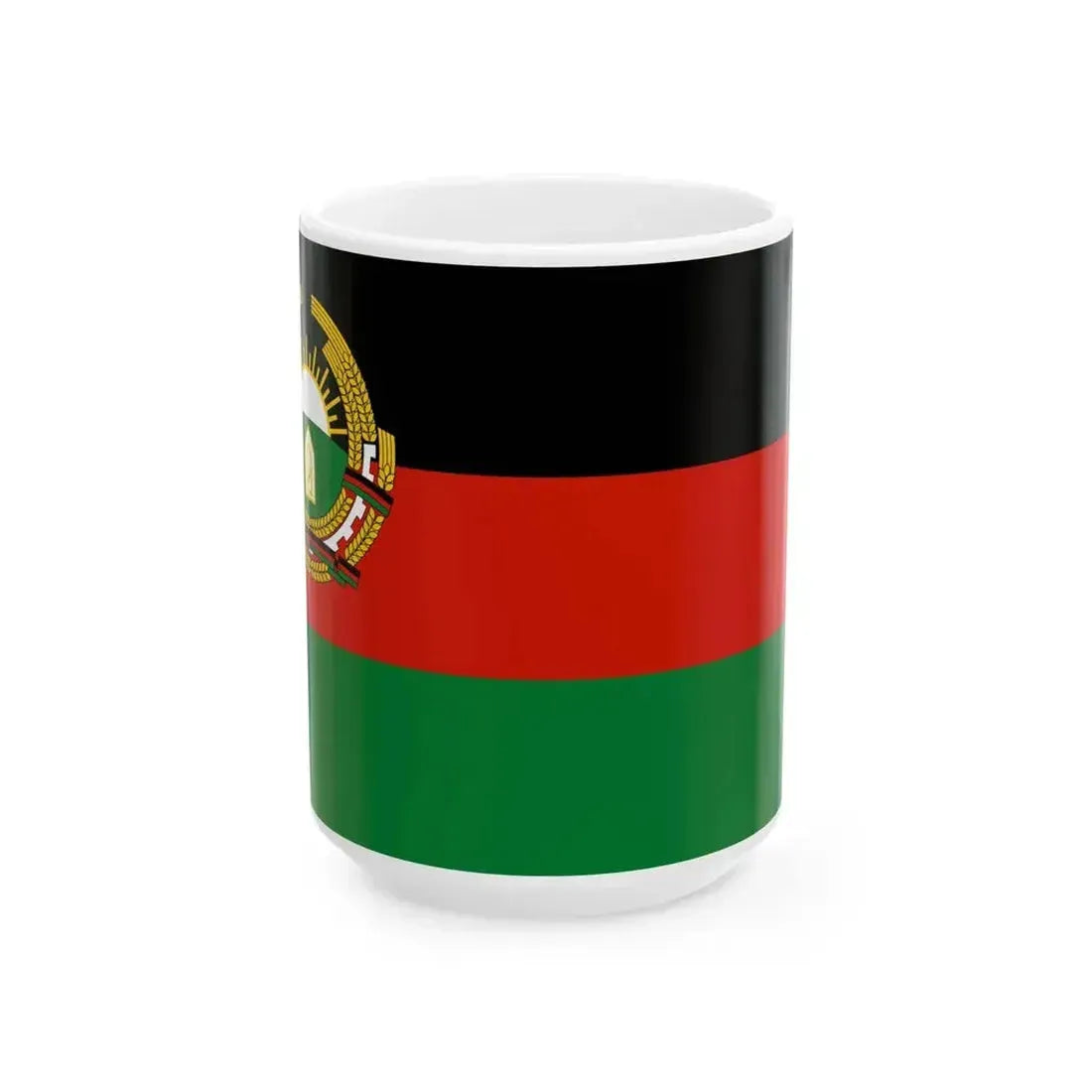 Flag of Afghanistan 1987-1992 (Afghanistan) White Coffee Mug 15oz - Go Mug Yourself