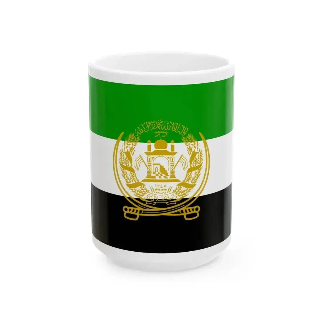 Flag of Afghanistan 1992-2001 (Afghanistan) White Coffee Mug 15oz - Go Mug Yourself