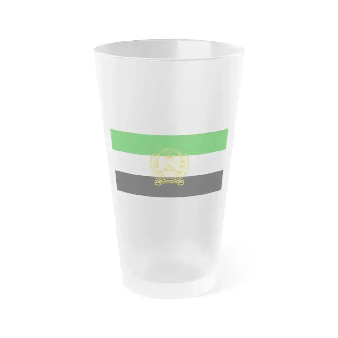 Flag of Afghanistan 1992 to 2001 - Frosted Pint Glass 16oz 16oz Frosted - Go Mug Yourself