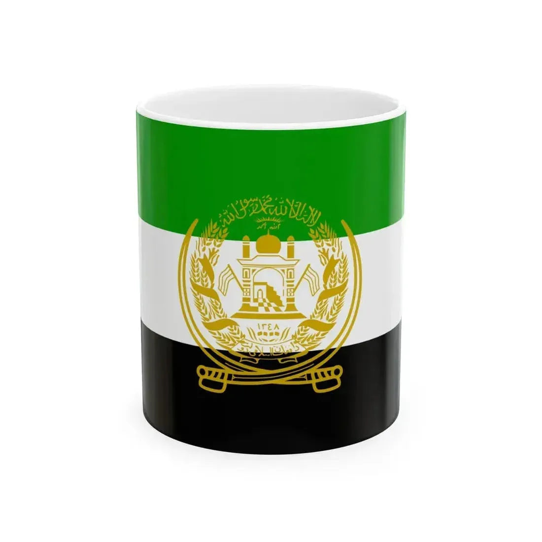 Flag of Afghanistan 1992 to 2001 - White Coffee Mug 11oz - Go Mug Yourself