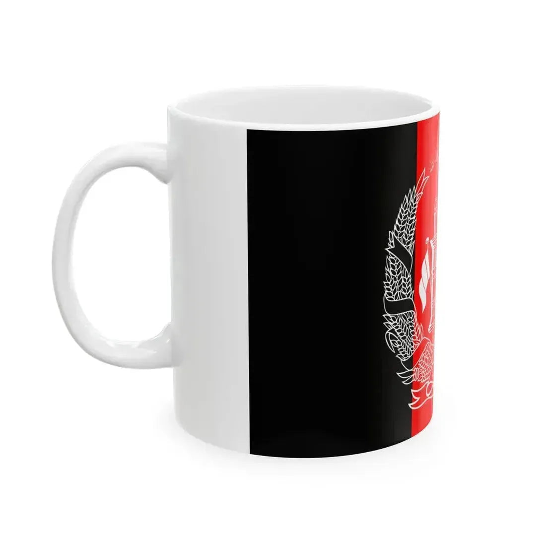 Flag of Afghanistan 2 (Afghanistan) White Coffee Mug - Go Mug Yourself