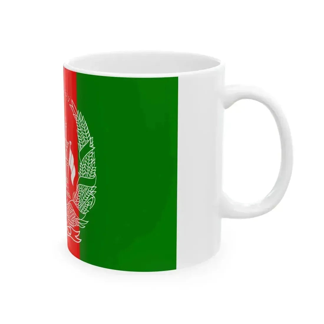 Flag of Afghanistan 2 (Afghanistan) White Coffee Mug - Go Mug Yourself