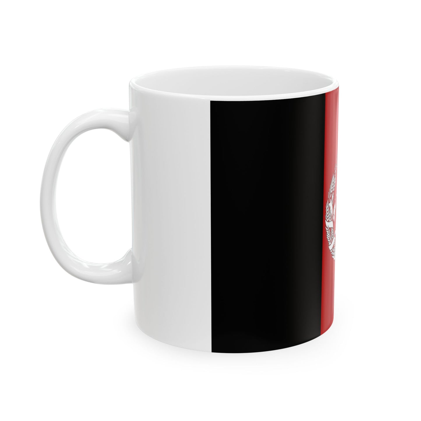 Flag of Afghanistan 2002-2004 3-2 (Afghanistan) White Coffee Mug-Go Mug Yourself