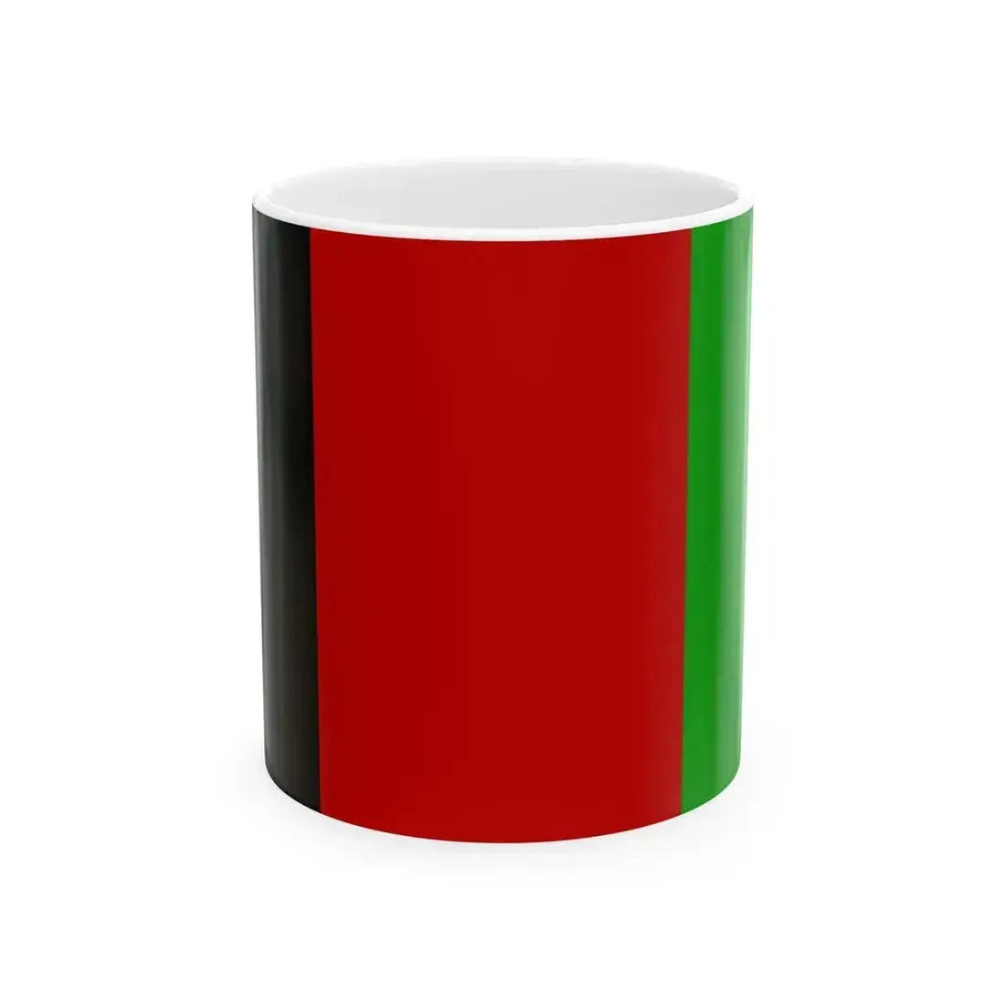 Flag of Afghanistan 2002-2004 variant without arms (Afghanistan) White Coffee Mug 11oz - Go Mug Yourself