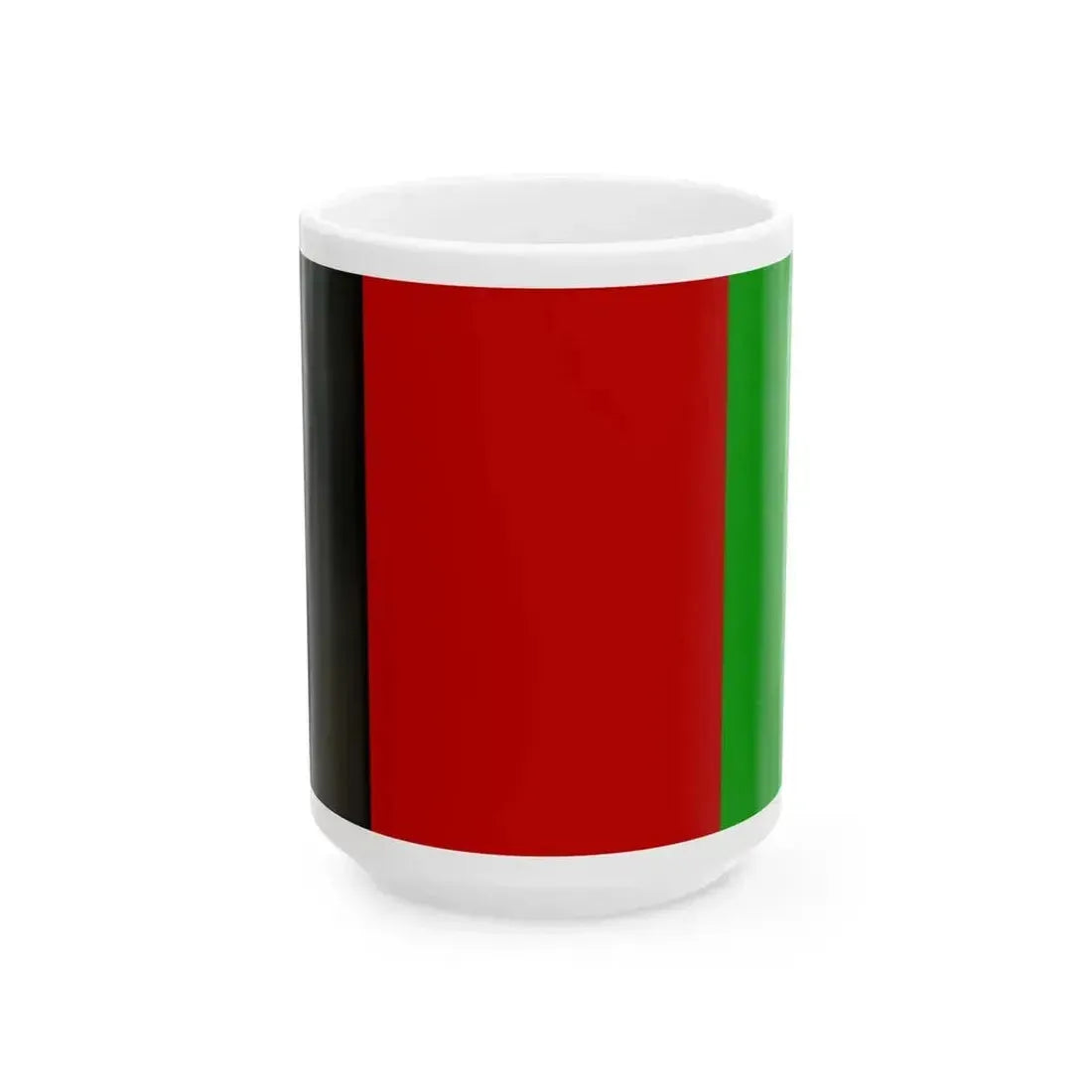 Flag of Afghanistan 2002-2004 variant without arms (Afghanistan) White Coffee Mug 15oz - Go Mug Yourself
