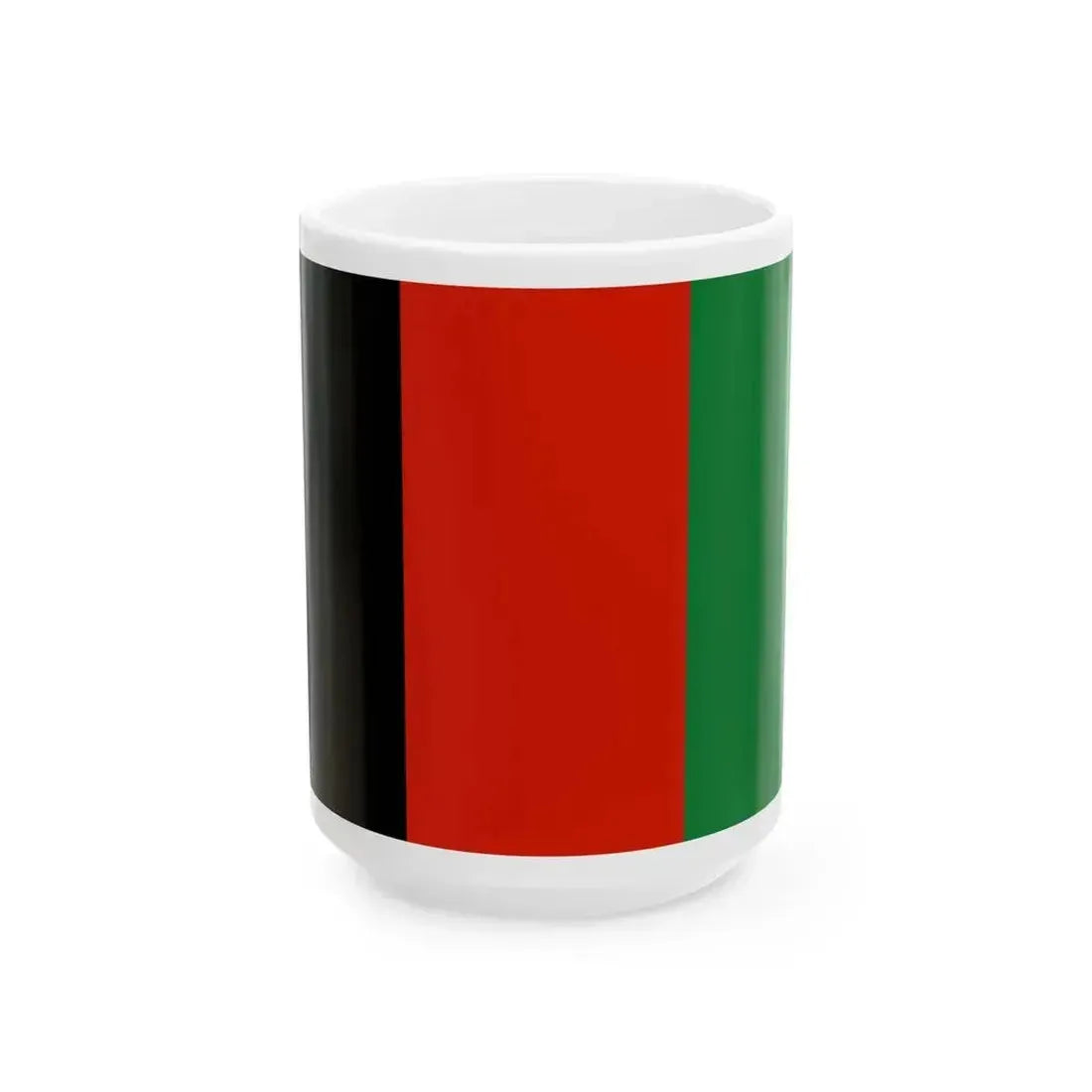 Flag of Afghanistan 2004-2021 variant without arms (Afghanistan) White Coffee Mug 15oz - Go Mug Yourself