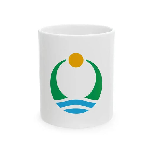Flag of Aga Niigata (Japan) White Coffee Mug 11oz - Go Mug Yourself