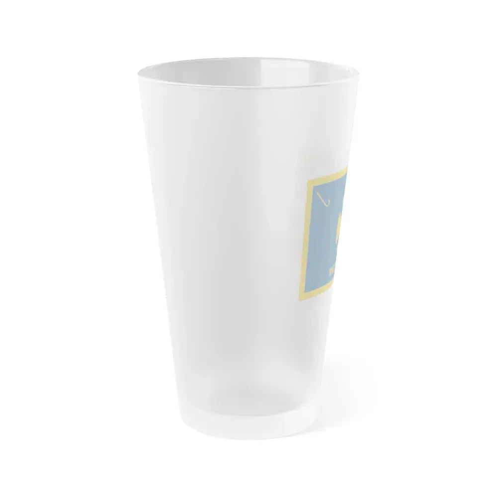 Flag of Agistri Island Greece - Frosted Pint Glass 16oz - Go Mug Yourself