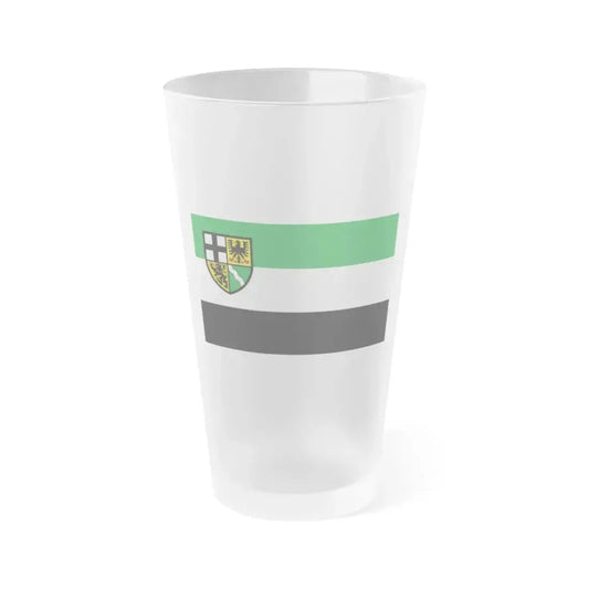 Flag of Ahrweiler Germany - Frosted Pint Glass 16oz 16oz Frosted - Go Mug Yourself