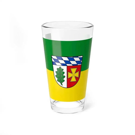 Flag of Aichach Friedberg Germany - Pint Glass 16oz 16oz - Go Mug Yourself