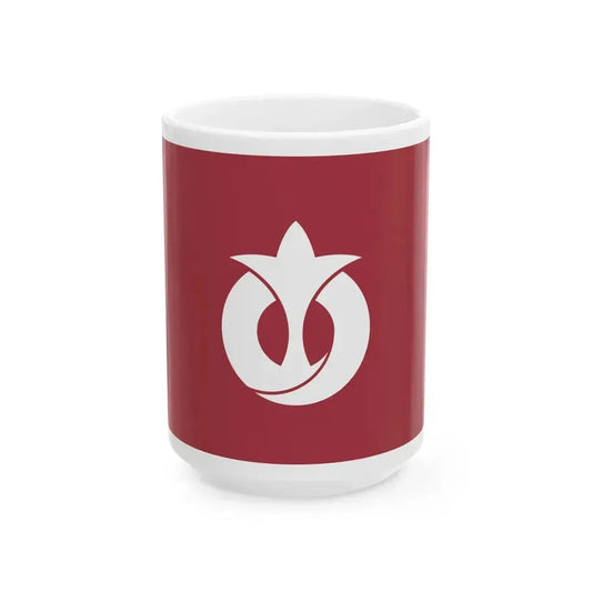 Flag of Aichi Prefecture Japan - White Coffee Mug 15oz - Go Mug Yourself