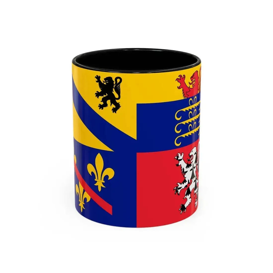 Flag of Ain France 2 - Accent Coffee Mug 11oz Black - Go Mug Yourself