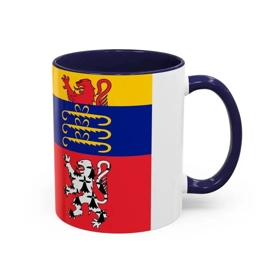 Flag of Ain France 2 - Accent Coffee Mug - Go Mug Yourself