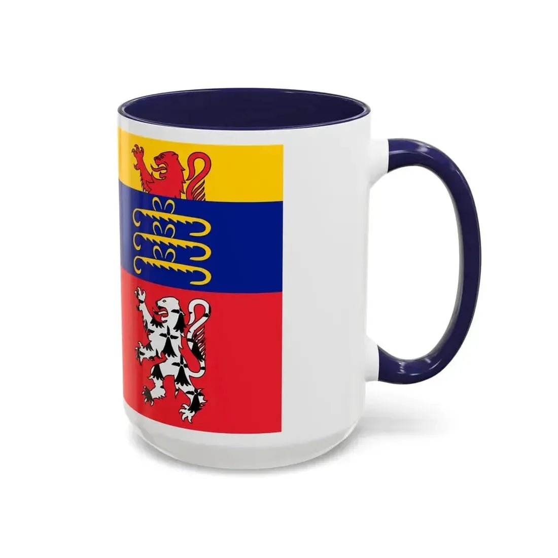 Flag of Ain France 2 - Accent Coffee Mug - Go Mug Yourself
