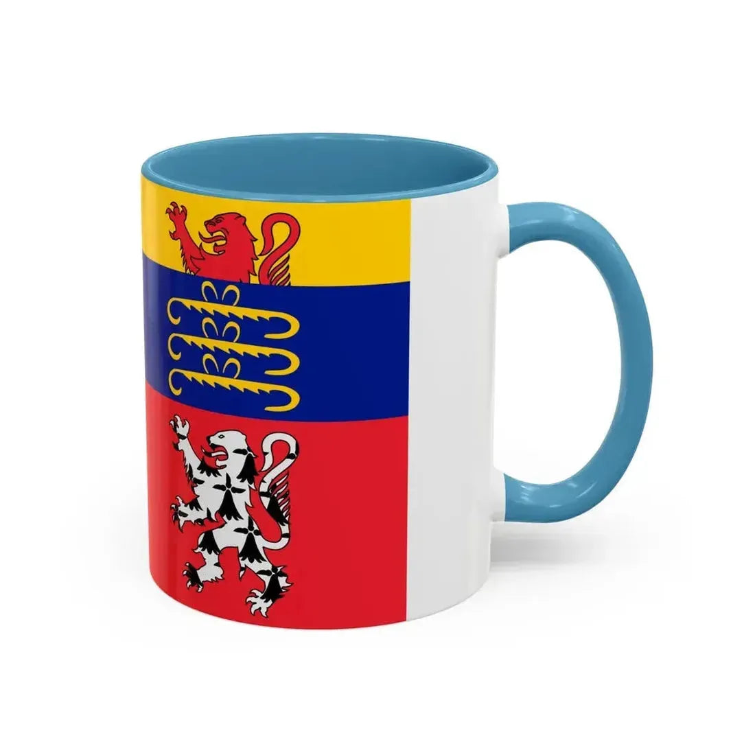 Flag of Ain France 2 - Accent Coffee Mug - Go Mug Yourself