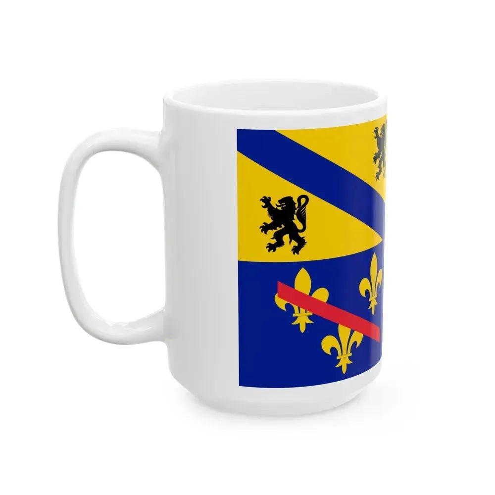 Flag of Ain France 2 - White Coffee Mug - Go Mug Yourself