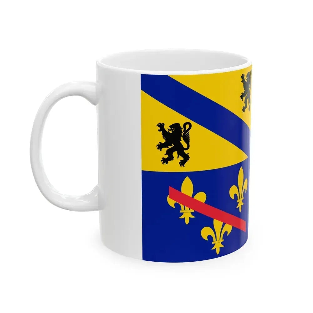 Flag of Ain France 2 - White Coffee Mug - Go Mug Yourself