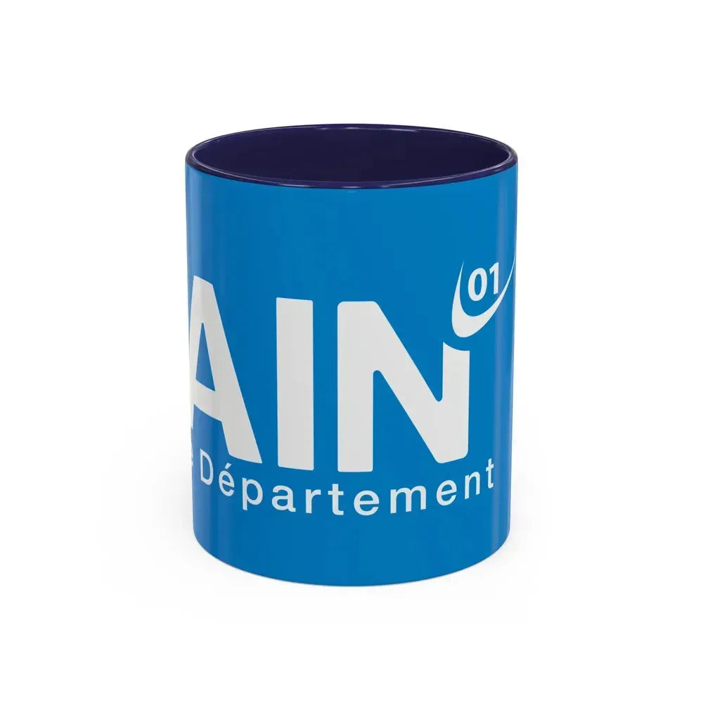 Flag of Ain France - Accent Coffee Mug 11oz Navy - Go Mug Yourself
