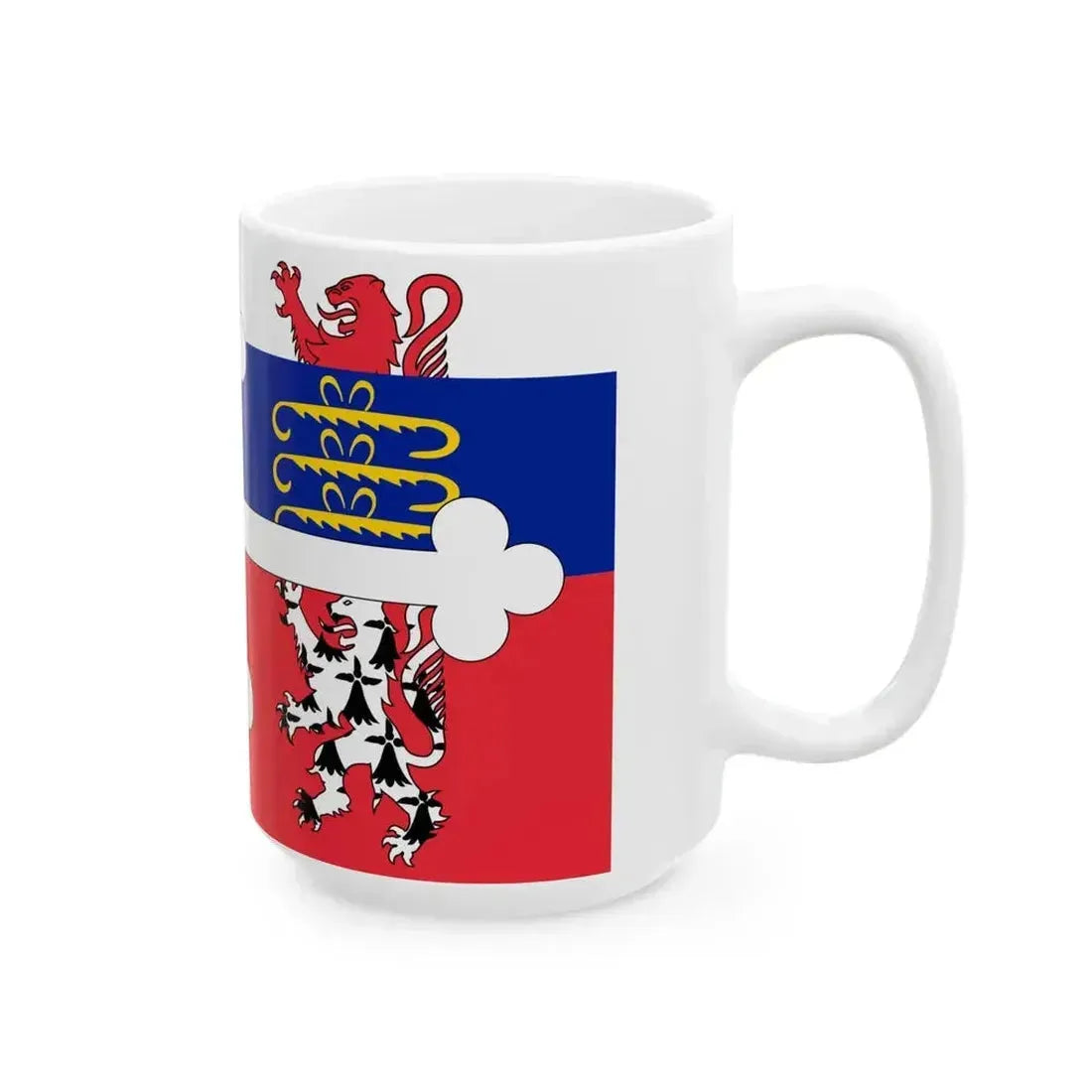 Flag of Ain variant (France) White Coffee Mug - Go Mug Yourself