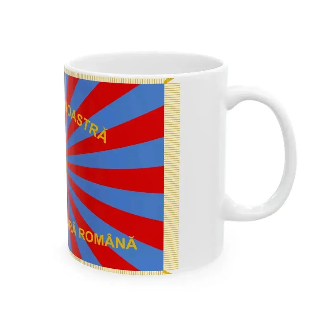 Flag of Air Force of Romania 1950-1952 obverse (Oman) White Coffee Mug - Go Mug Yourself