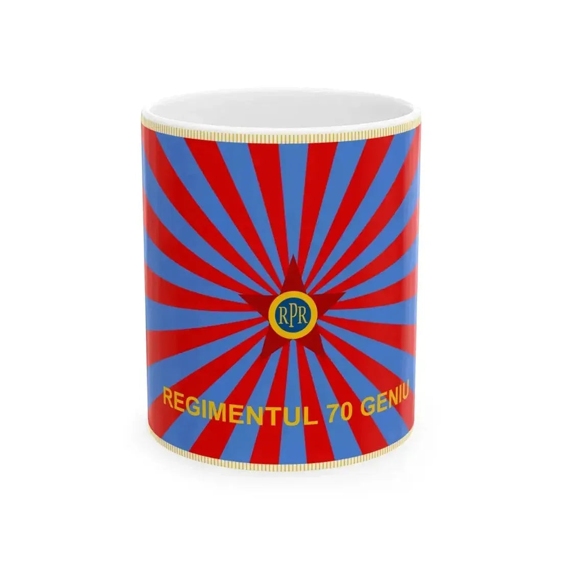 Flag of Air Force of Romania 1950-1965 reverse (Oman) White Coffee Mug 11oz - Go Mug Yourself
