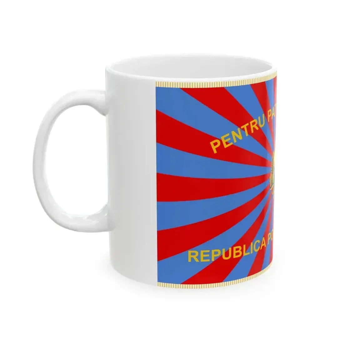Flag of Air Force of Romania 1952-1965 obverse (Oman) White Coffee Mug - Go Mug Yourself