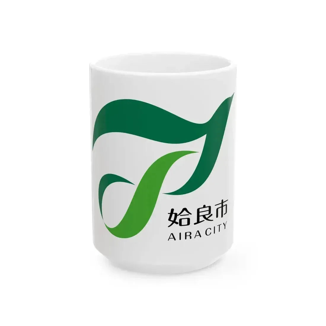 Flag of Aira Kagoshima (Japan) White Coffee Mug 15oz - Go Mug Yourself