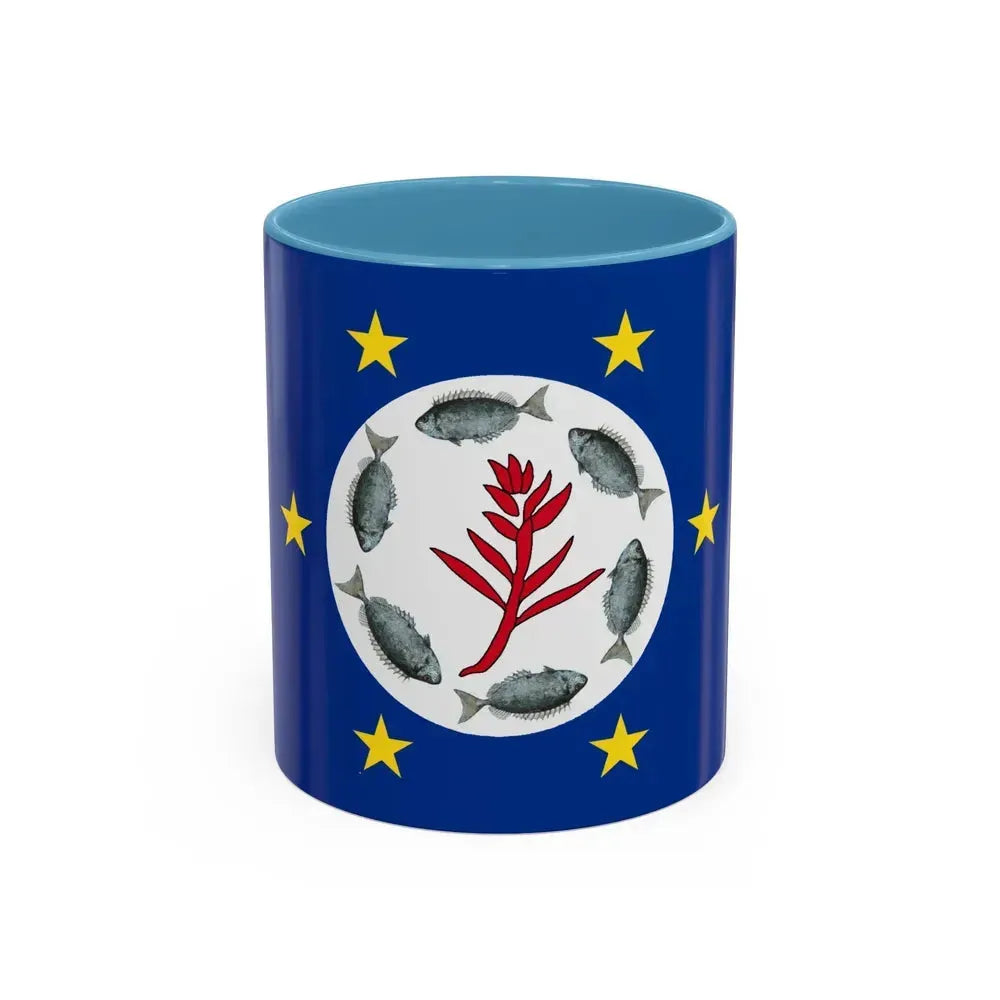 Flag of Airai Palau - Accent Coffee Mug 11oz Light Blue - Go Mug Yourself